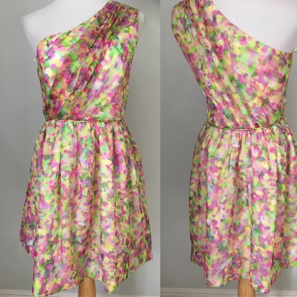 Shoshanna Dresses & Skirts - Shoshanna - Silk One Shoulder Cocktail Prom Dress